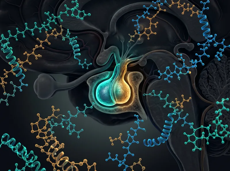 Growth Hormone Secretagogues peptides — scientific illustration